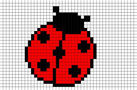 Lady Bug Pixel Art Brik