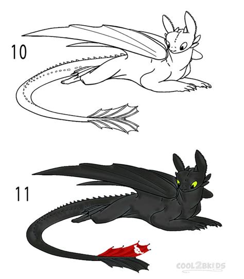 How To Draw Toothless Step By Step Pictures