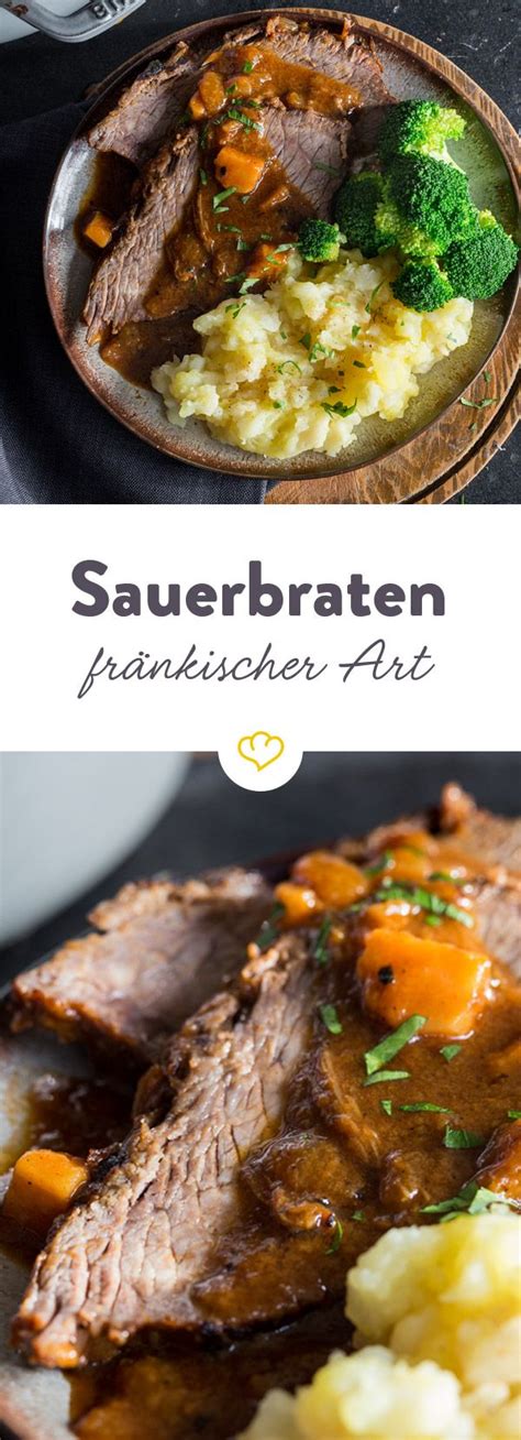 Sauerbraten fränkischer Art mit Selleriepüree der deutsche Klassiker