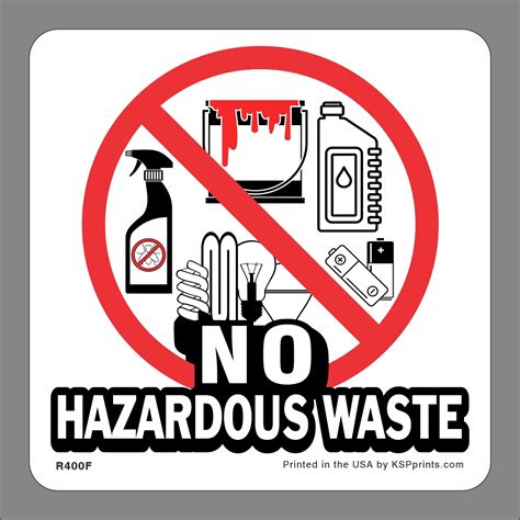 No Hazardous Waste Sign