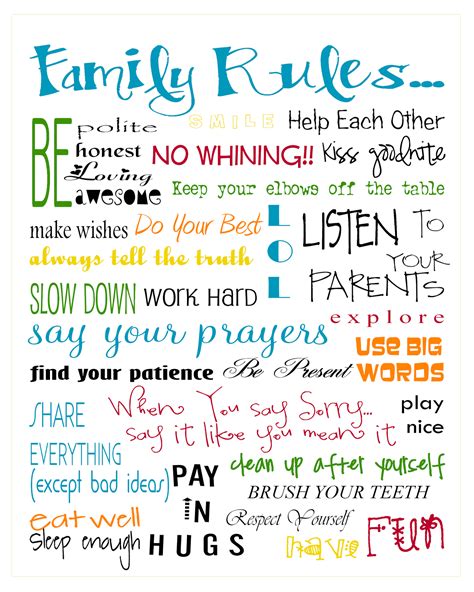 House Rules For Kids Printable That Are Striking Harper Blog