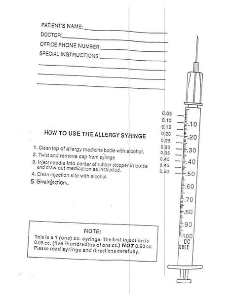 Reading Syringes Worksheet — Db