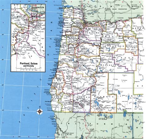 Large Detailed Roads And Highways Map Of Oregon State With All Cities D0d