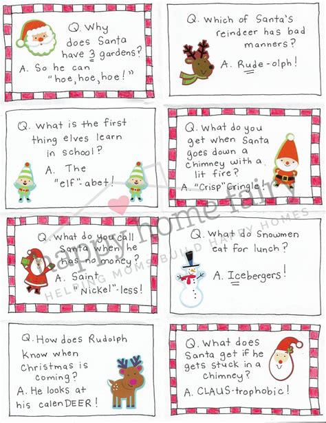 Christmas Joke Cards Free Printable Happy Home Fairy Christmas