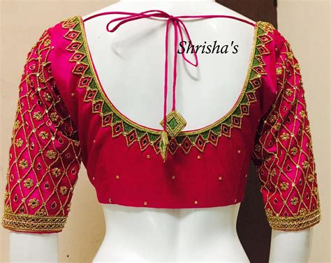 Back Neck Embroidery Designs For Blouse Best Saree Jacket Designs