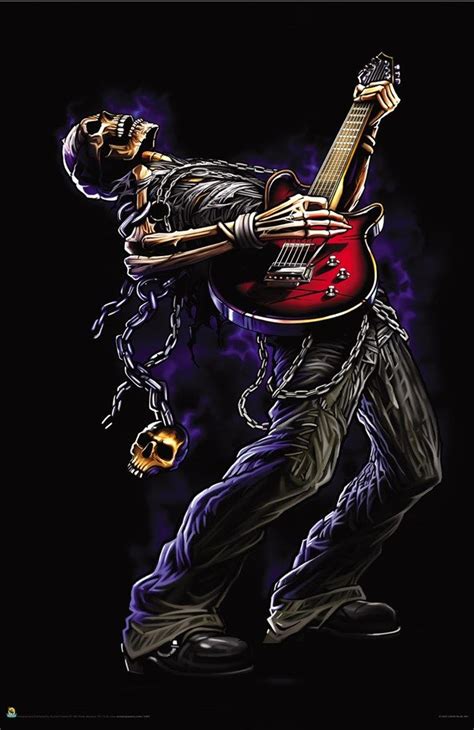 Guitar Art Heavy Metal Art Skull Art