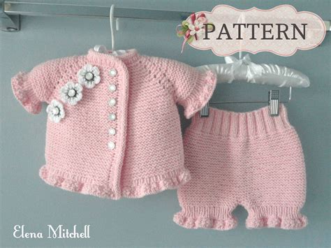 Knitting Pattern Baby Girl Jacket Knitted Baby Bloomers Knitted Diaper