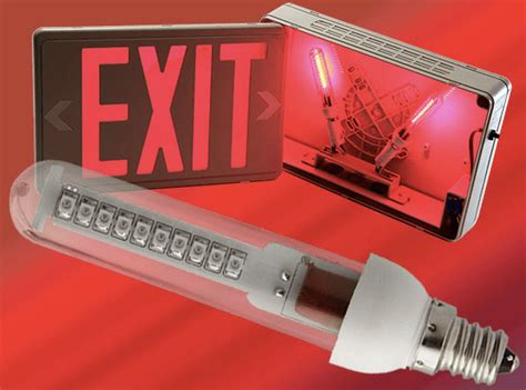 Led Exit Light Bulbs Are Power Efficient And Maintenance Free Retrofit