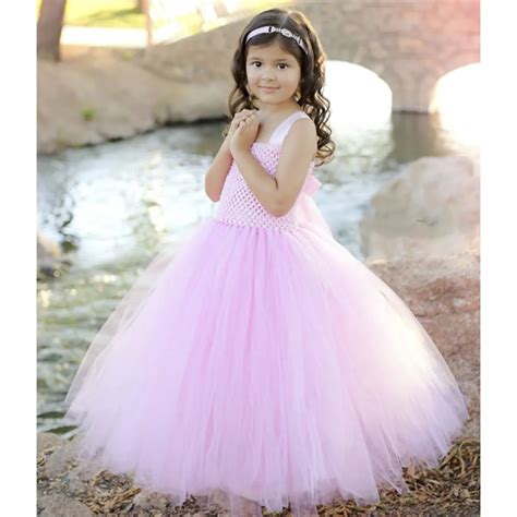 Princesa Niñas Vestido Rosa Para Niñas Partido Solid Casual Gasa