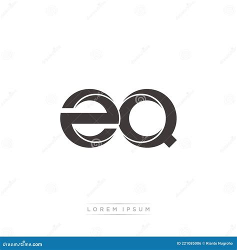 Zq Initial Letter Split Lowercase Modern Monogram Linked Outline