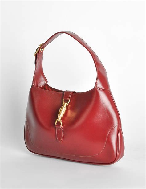 Gucci Vintage 1960s Maroon Jackie O Handbag From Amarcord Vintage Fashion