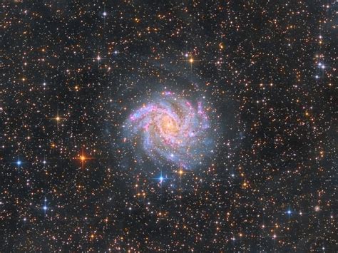The Fireworks Galaxy Ngc6946 With Open Cluster Ngc6939 And Some Ifn