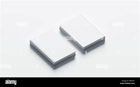 Blank White Hardcover Books Mock Up Set Front And Back Side View 3d Rendering Empty Notebook