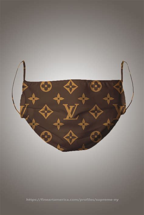 Louis Vuitton Supreme Brown Pattern Face Mask For Sale By Supla Fresh In 2020 Louis Vuitton