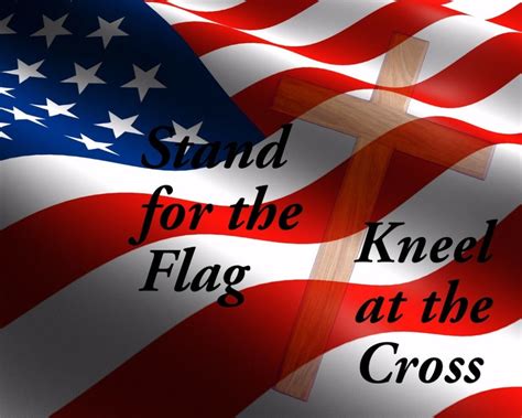 Stand For The Flag Kneel At The Cross Print Pic Photo Anthem Etsy