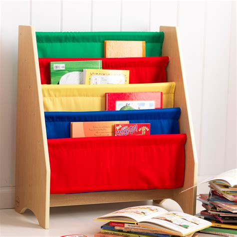 Kidkraft 4 Shelf Primary Colored Sling Bookshelf 14226 Kids