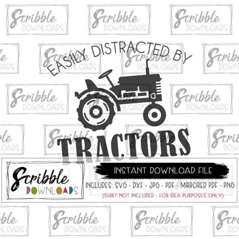Tractor Svg Easily Distracted By Tractors Babe Babes Svg Dxf Cricut Cut File Farm Farmhouse
