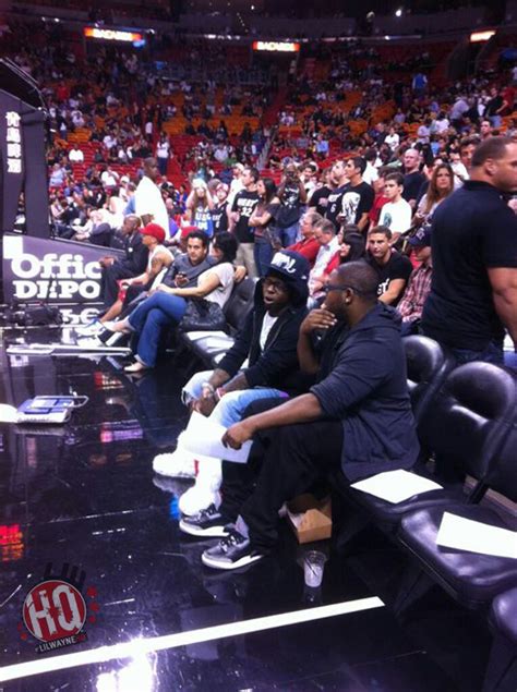 Pictures Lil Wayne Sitting Courtside At Two Miami Heat Games On Jan