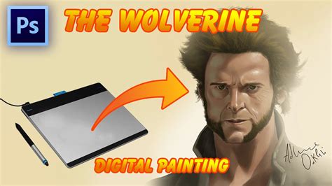 Speed Digital Painting The Wolverine Hugh Jackman Youtube