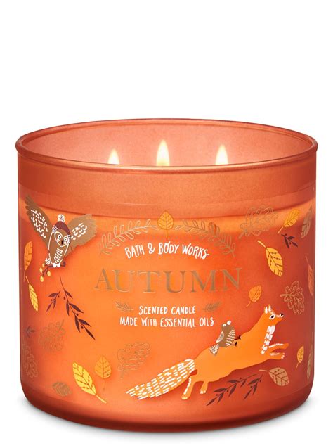 Autumn 3 Wick Candle By Bath And Body Works Candles Autumn Candle