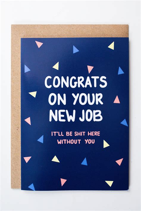 Congrats New Job Greeting Card Congratulations Itll Be Etsy