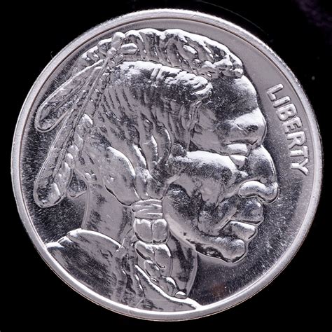 1 Oz 999 Fine Silver Indian Head Buffalo Bullion Round Barnebys