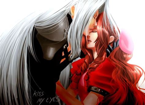 Kiss My Eyes Sephiroth And Aerith By Uekiodiny On Deviantart