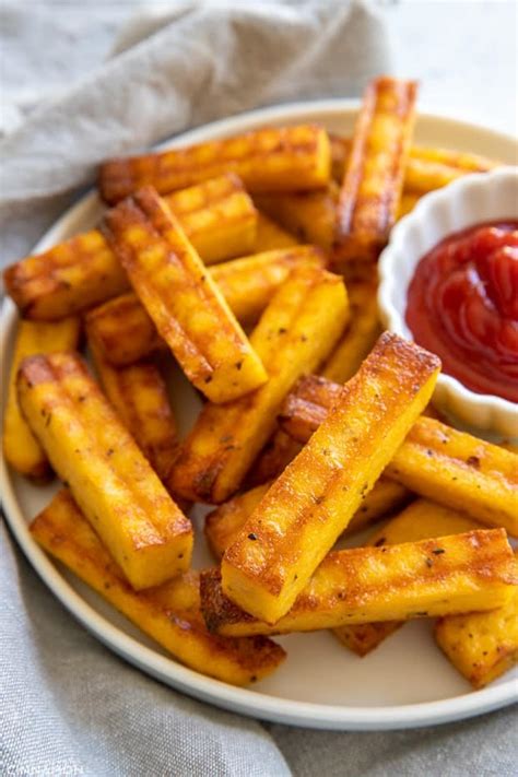 Polenta is a dish made from corn meal, water, and spices, cooked into a porridge. Healthy Baked Polenta Fries - Not Enough Cinnamon