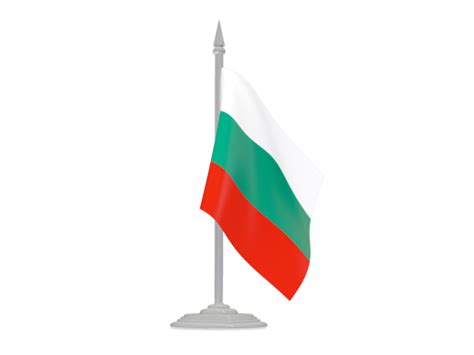 Flag With Flagpole Illustration Of Flag Of Bulgaria