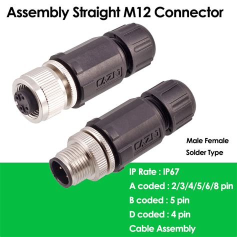 Cost Effective M12 5 Pin Connector Cable Assembly Shine Industry