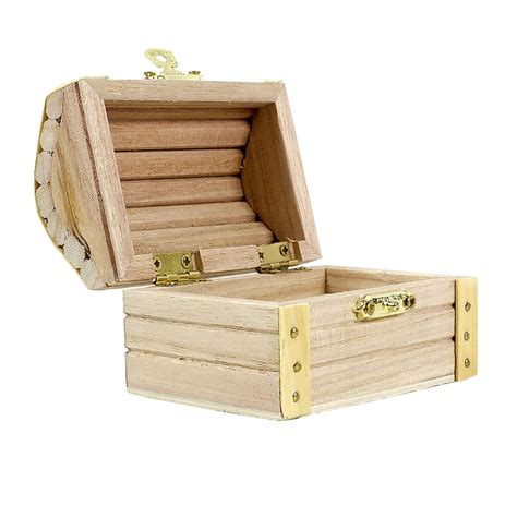 ArtMinds® Wood Treasure Chest, 2.36" x 2.36" x 3.54"