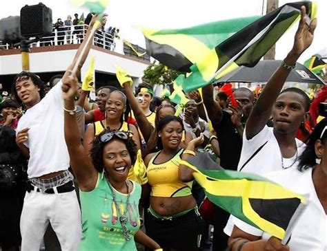 jamaicans gathered in london erupted with joy as usain bolt romped to victory on sunday