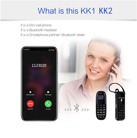 Unloced Mini Mobile Phone Fsmart Kk1 Kk2 Bluetooth Dialer 066 Inch