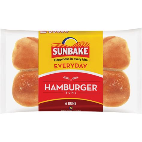 Sunbake Everyday Hamburger Buns 6 Pack Bread Rolls Bread And Rolls Bakery Food Checkers Za