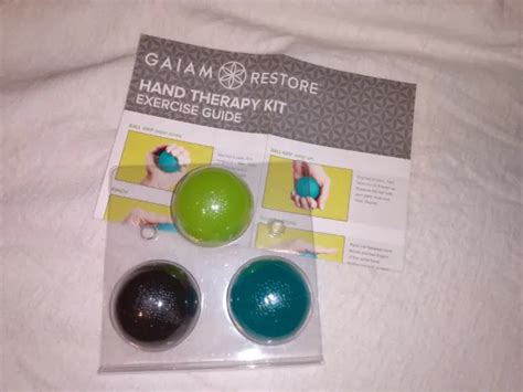 GAIAM RESTORE HAND Therapy Exercise Ball Kit 3 Different Level Of