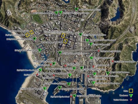 Gta 5 Online Map With Icons