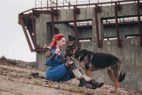 Fallout 4 Sole Survivor Cosplay And Dogmeat 5 By N1mph On Deviantart
