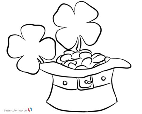 Famous Ideas Free Coloring Pages Of Four Leaf Clover