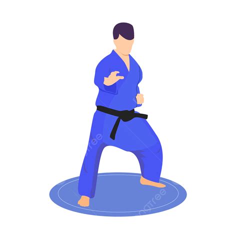 Karate Silhouette Vector Png Karate Flat Illustration Karate Fight