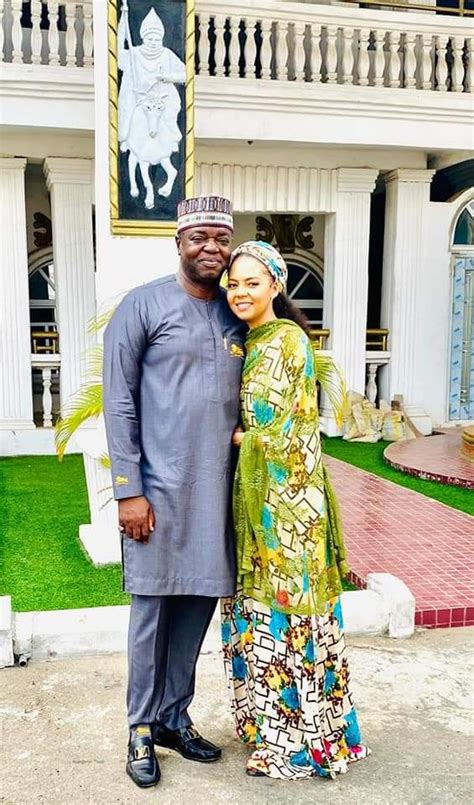 Lovely Photos Of Billionaire Daughter Adama Indimi And Her Hubby As They Visit Her Father In