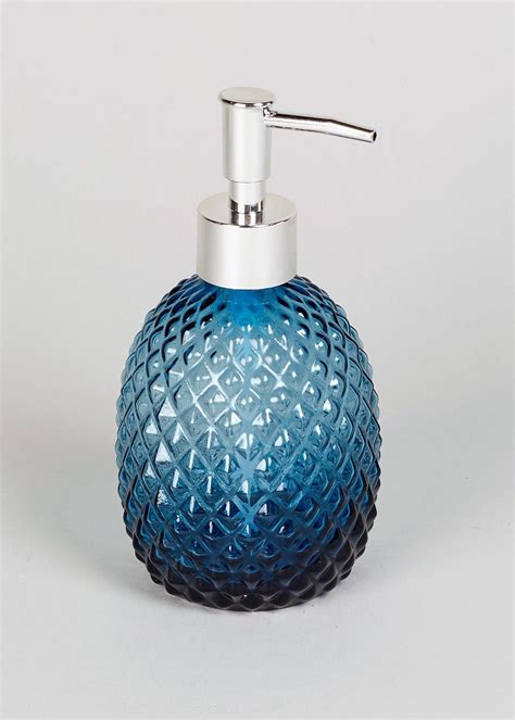 Glass Soap Dispenser 28cm X 18cm Blue Glass Soap Dispenser Soap