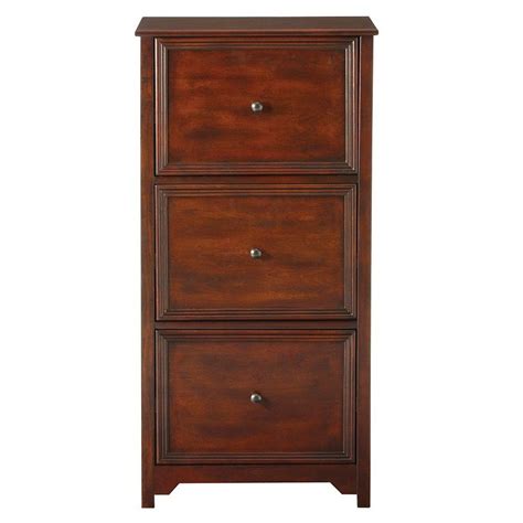 The raised drawer front frames, chrome hardware and rich mahogany finish are a smart addition to any office or. Home Decorators Collection Oxford 3-Drawer Wood File ...
