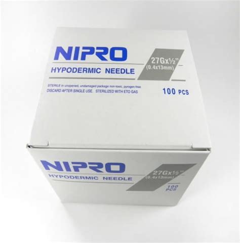 Hypodermic Needle 27g X 1 12 38mm Usl Medical