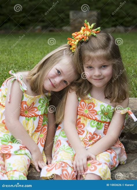 Sisters Stock Photo Image Of Emotion Look Kids Outside 1003626