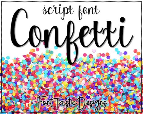 Script Font Confetti Etsy