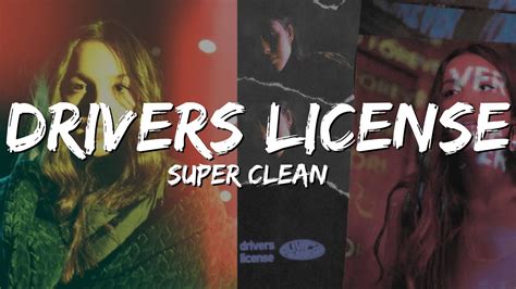 Olivia Rodrigo Drivers License Super Clean Radio Edit Youtube