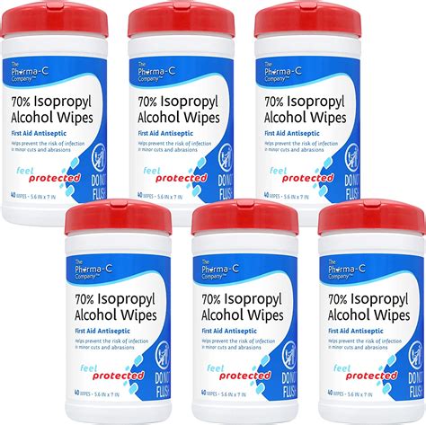 Pharma C Wipes 70 Isopropyl Alcohol Wipes Case Of 6 Canisters Buy