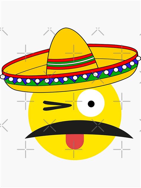 Funny Mexican Emoji Sticker By Nkioi Redbubble