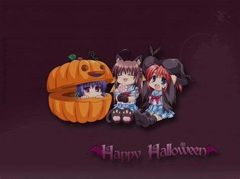 Cute Halloween Anime Wallpapers Top Free Cute Halloween Anime