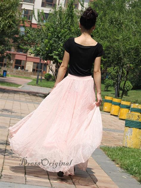 Pink Chiffon Skirt Maxi Skirt Long Skirt Silk Chiffon Etsy
